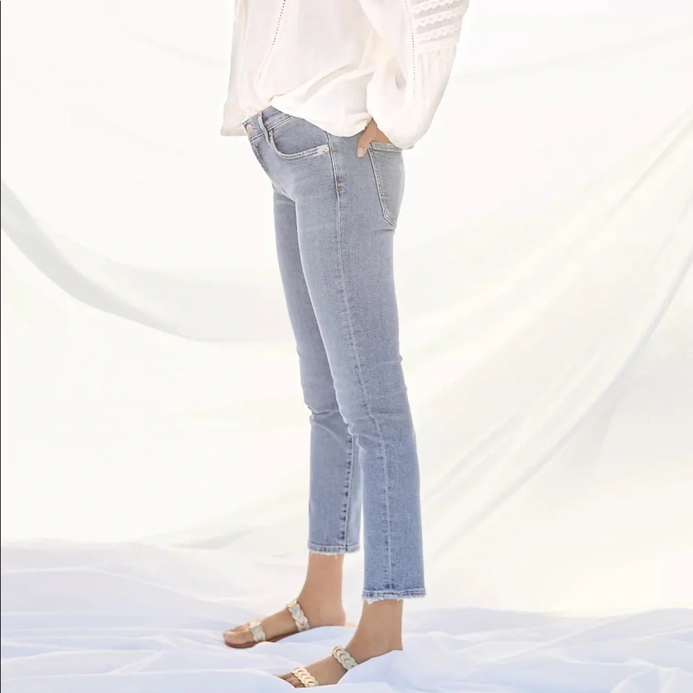 AGOLDE Toni Straight Jeans Medium Blue Size 31 NWT - Picture 4 of 6